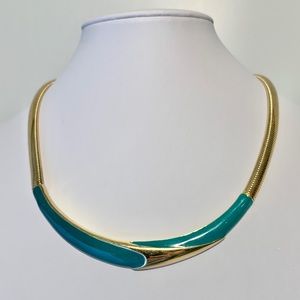 Vintage Gold and Green Necklace